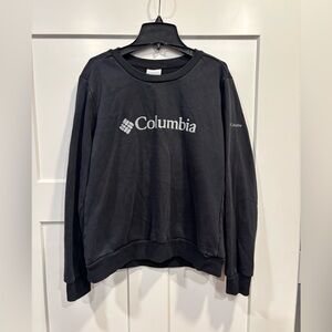 Columbia Women’s Size M Sunridge Crew Neck Sweatshirt Black Cotton Blend